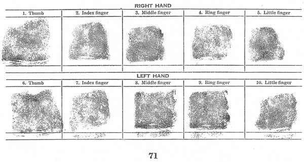 Printable Fingerprint Chart